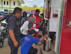 Diskoperindag Lakukan Metrologi Legal Terhadap Sejumlah SPBU Di Tubaba