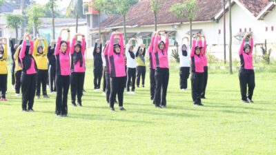 Polres Tulang Bawang Gelar Senam Jantung, AKBP James Paparkan Manfaat dan Tujuannya