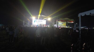 Polres Tulang Bawang Barat Amankan Gebyar Lampung Maju di Lapangan Tiyuh Pulung Kencana