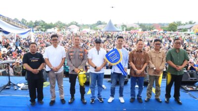 Polres Tulang Bawang Kerahkan Puluhan Personel Amankan Konser Literasi Digital Kominfo RI