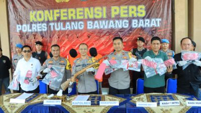 Polres Tubaba Gelar Press Release Hasil Ops Sikat Krakatau Tahun 2024