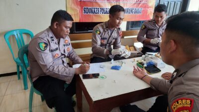 Sie Dokkes Polres Tulang Bawang Barat Lakukan Cek Kesehatan Rutin Anggota Polsek Jajaran