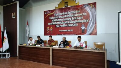 KPU Tubaba  Sosialisasi Pelaksanaan Tahapan Pilkada 2024
