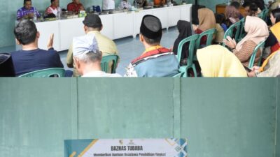 Sekda Tubaba Serahkan Pendistribusian Bantuan Beasiswa BAZNAS 