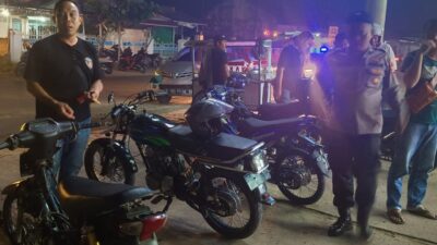 Cegah Aksi Balap Liar di Malam Hari, Polsek Banjar Agung Sita 14 Unit Sepeda Motor Gunakan Knalpot Brong