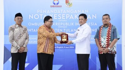 Pemkab Tubaba Tanda Tangani MOU Dengan Ombudsman RI, Ini Tujuannya
