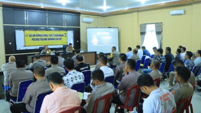 Kapolres Tulang Bawang Barat Pimpin Anev Bulanan Situasi Kamtibmas, Ini Arahan Yang Disampaikan