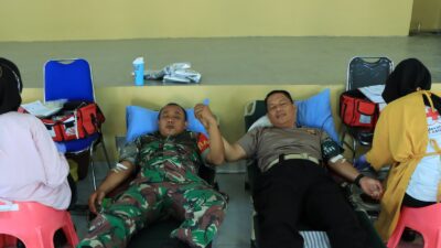 Polres Tulang Bawang Barat Gelar Donor Darah Dalam Rangka HUT Bhayangkara ke 78