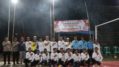 Kapolres Tulang Bawang Barat Membuka Turnamen Volly Ball Kapolres Cup dalam Rangka HUT Bhayangkara ke-78