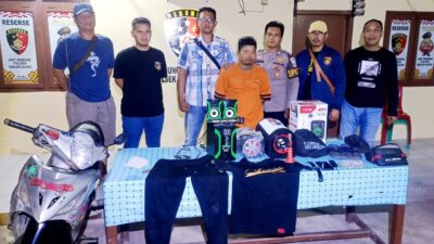 Nyambi Lakukan Curat di Konter HP, Penjual Sayuran Keliling Ditangkap Polsek Banjar Agung