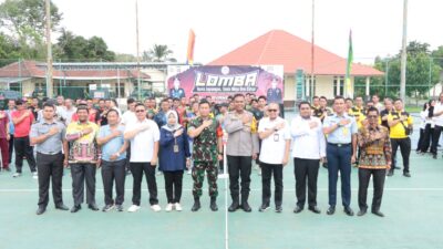 Polres Tulang Bawang Gelar Tiga Pertandingan Olahraga Serentak Sambut Hari Bhayangkara Ke-78, AKBP James: Ada 100 Peserta Yang Mengikuti