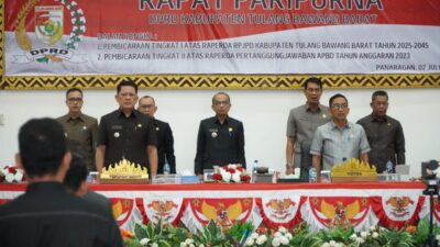 DPRD Tubaba Gelar Rapat Paripurna Rencana Pembangunan Jangka Panjang Daerah Kabupaten Tubaba Tahun 2025-2045 Yang di Sampaikan Oleh Pj Bupati Tubaba