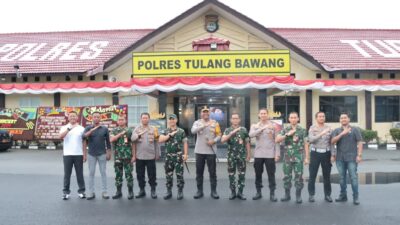 Kapolres Tulang Bawang Menerima Kunjungan Perdana Danlanud Pangeran M Bun Yamin
