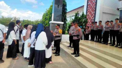 Polres Tulang Bawang Barat Laksanakan Pengamanan Unras Forum Guru Pertama Negeri dan Swasta SD, SMP