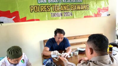 Seksi Dokkes Polres Tulang Bawang Gelar Yankesling di Polsek Menggala, Berikut Hasilnya