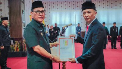 Pj Bupati Tulang Bawang Lantik 2 Pejabat Pimpinan Tinggi Pratama,Salah Satunya Kepala Dinas Kominfo Tulang Bawang