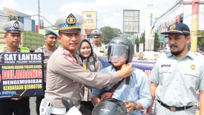 Hari Kedua Operasi Patuh Krakatau 2024, Satlantas Polres Tulang Bawang Gelar Kampanye Keselamatan