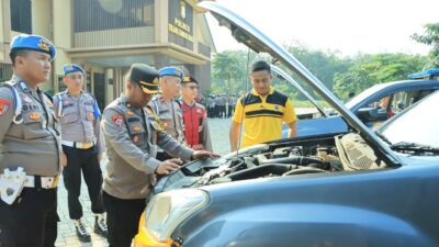 Jelang Pilkada 2024, Polres Tulang Bawang Barat Cek Kendaraan Dinas Sat Samapta
