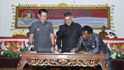 Pj Bupati Bersama DPRD Tubaba teken KUA PPAS APBD Perubahan 2024
