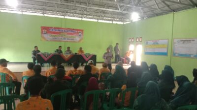 Satuan Binmas Polres Tulang Bawang Melakukan Penyuluhan Kamtibmas di Balai Kampung Agung Jaya