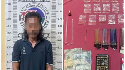 Simpan sabu di bawah Kasur, Seorang Pria Paruh baya di kecamatan Tulang Bawang Tengah Diamankan Polisi