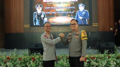 Rangkaian Acara Pisah Sambut Kapolres Tulang Bawang Barat Berlangsung Khidmat dan Haru