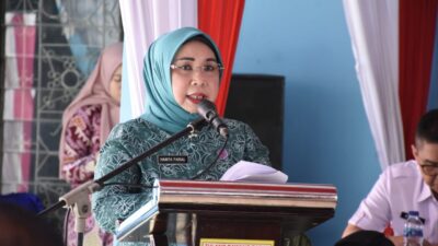 Hanita Firsada Sampaikan Laporan Kerja TP PKK Tubaba Kepada Pj Gubernur Lampung 