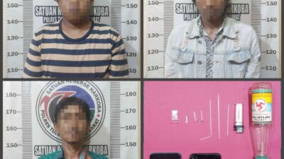 Pesta Sabu,Tiga Orang Warga Ditangkap Sat Resnarkoba Polres Tulang Bawang Barat