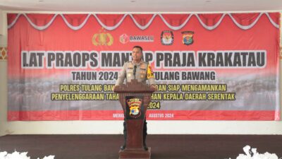 Polres Tulang Bawang Gelar Lat Pra Ops Mantap Praja Krakatau 2024, AKBP James Paparkan Tujuannya