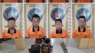 8 (Delapan) Pelaku penangkap ikan menggunakan Alat Setrum di Tangkap Polres Tulang Bawang Barat