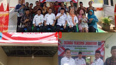 Dionisius Fillio Raro Resmi Terima Penyerahan Jabatan Pj Kepala Tiyuh Marga Asri