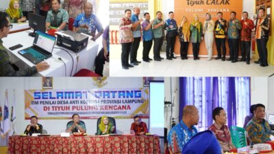 Penilaian Desa Anti Korupsi, Inspektorat Provinsi Lampung Kunjungi Tiyuh Pulung Kencana