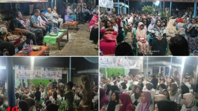 Warga Tiyuh Panaragan Berbondong-bondong Menghadiri Kampanye NONA Meski di Guyur Hujan