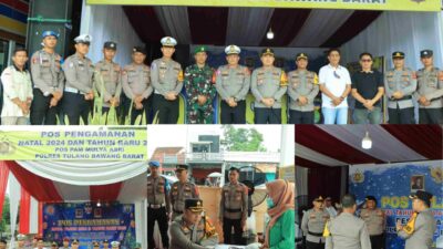 Kapolres Tulangbawang Barat Monitoring Pos Pam dan Pos Yan Ops Lilin Krakatau 2024
