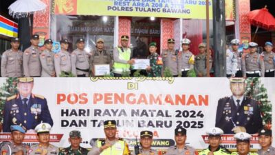Berikan Bingkisan Untuk Tiga Pos Operasi Lilin Krakatau 2024, AKBP James Juga Ingatkan Pesan Penting Ini