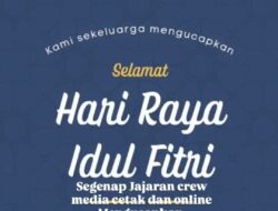 Segenap Jajaran Crew Media Cetak Dan Online Harian Elvano News, Mengucapkan Minal Aidzin Walfaizin Mohon Maaf Lahir dan Batin