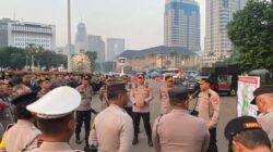 1.632 Personel Polisi Dikerahkan Amankan Aksi Ojol di Silang Selatan Monas