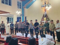 Novriwan Jaya Bupati Tubaba dan Wakapolda Lampung Brigjen Pol Drs. SumartoTinjau Pengamanan Misa Natal di Sejumlah Gereja