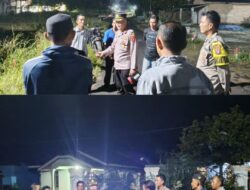 Cegah Kriminalitas, Kapolsek Tulang Bawang Tengah Turun Langsung Awasi Siskamling