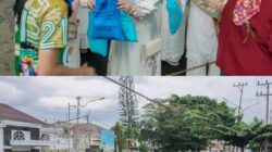 Meski Diguyur Hujan, Semangat Berbagi Takjil TP. PKK dan DWP Lampung Tetap Membara